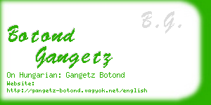 botond gangetz business card